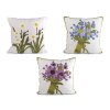 Kissenbezug mit gestickten Blumen, 45 x 45 cm (Varianta 1 Naturfarbe hell, Balení 2 Stück)