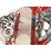 Metalldruckknöpfe für dicke Stoffe, Ø 15 mm, Nickel (Varianta Nickel, Balení 1 Kart.)