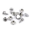 Metalldruckknöpfe zum Verschrauben Ø 15 mm (Varianta Nickel, Balení 50 Set)