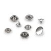 Metalldruckknöpfe für mitteldicke Stoffe, Ø 12 mm, aus Edelstahl (Varianta 1 Nickel, Balení 50 Set)