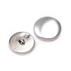 Knopf zum Beziehen Größe 36" ganz metallisch (Varianta Nickel, Balení 100 Paar)