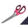 Zackenschere Stoffschere Länge 24 cm Bogen / Zähne (Varianta 1 zufällige Farbe Bogen, Balení 1 Stück)
