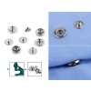 Metalldruckknöpfe für mitteldicke Stoffe, Ø 10 mm (Varianta 1 Nickel, Balení 50 Set)