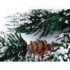 Künstliche Fichte mit Zapfen mit Reif bedeckt kleiner (Varianta 2 Grün, Balení 1 Stück)
