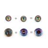 Metalldruckknöpfe für mitteldicke Stoffe, Ø 15 mm, regenbogenfarbig (Varianta Multicolor, Balení 10 Set)