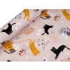 Baumwollstoff/Leinen Katzen (Varianta 1 (119) hellbeige, Balení 1 m)