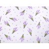 Baumwollstoff/Leinen Lavendel (Varianta 1273 weiß, Balení 1 m)