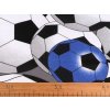 Baumwollstoff/Leinen Fußball (Varianta (896) weiß, Balení 1 m)