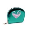 Geldbörse für Mädchen mit Sandpailletten Herz 10,5 x 13 cm (Varianta 3 hellblau, Balení 1 Stück)
