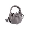 Handtasche mit geflochtenem Griff, 22 x 16 cm (Varianta 1 grau, Balení 1 Stück)