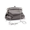 Satin-Clutch/Abendtasche mit Rocailles (Varianta 1 grau silber, Balení 1 Stück)