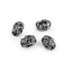 Endstück aus Metall für Kordel Ø 5 mm/Verzierung Schädel (Varianta 1 Nickel schwarz, Balení 4 Stück)