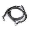 Kunstleder-Gurt/Taschenhenkel mit Kette und Karabinern Breite 1,5 cm (Varianta 1 schwarz Nickel, Balení 1 Stück)