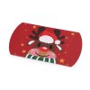 Weihnachtsgeschenkbox Rentier, Sankt Nikolaus, Schneemann, Lebkuchen, Kirche (Varianta 1 rot Rentier, Balení 12 Stück)