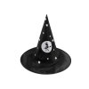 Karneval-Hexenhut – Spinngewebe, Totenkopf, Fledermaus, Kürbis, Zauberin (Varianta 3 schwarz Schädel, Balení 1 Stück)