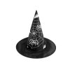 Karneval-Hexenhut – Spinngewebe, Totenkopf, Fledermaus, Kürbis, Zauberin (Varianta 3 schwarz Schädel, Balení 1 Stück)
