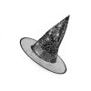 Karneval-Hexenhut – Spinngewebe, Totenkopf, Fledermaus, Kürbis, Zauberin (Varianta 3 schwarz Schädel, Balení 1 Stück)