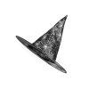 Karneval-Hexenhut – Spinngewebe, Totenkopf, Fledermaus, Kürbis, Zauberin (Varianta 3 schwarz Schädel, Balení 1 Stück)