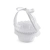 Mini-Hochzeitskörbchen aus Satin für Brautjungfern (Varianta weiß, Balení 1 Stück)