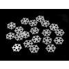 Weihnachts-Schneeflocke aus Filz mit Glitzer, Ø 15 mm (Varianta Silber, Balení 20 Stück)
