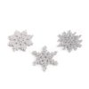Weihnachts-Schneeflocke aus Filz mit Glitzer, Ø 40 mm (Varianta 1 Silber, Balení 10 Stück)