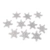Weihnachts-Schneeflocke aus Filz mit Glitzer, Ø 40 mm (Varianta 1 Silber, Balení 10 Stück)