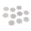 Weihnachts-Schneeflocke aus Filz mit Glitzer, Ø 40 mm (Varianta 1 Silber, Balení 10 Stück)