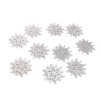 Weihnachts-Schneeflocke aus Filz mit Glitzer, Ø 40 mm (Varianta 1 Silber, Balení 10 Stück)