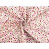 Baumwollstoff/Leinwand kleine Blümchen (Varianta 1 (22341-1) rot, Balení 1 m)