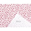 Baumwollstoff/Leinwand kleine Blumen (Varianta 1 (22373-2) weiß rot, Balení 1 m)