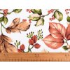 Baumwollstoff/Leinwand Herbstblätter (Varianta 1 (22333-1) weiß, Balení 1 m)