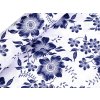 Baumwollstoff/Leinen Blaudruck Blumen (Varianta 1 (22220-2) weiß, Balení 1 m)