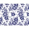 Baumwollstoff/Leinen Blaudruck Blumen (Varianta 1 (22220-2) weiß, Balení 1 m)