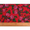 Baumwollstoff/Leinen Folklore, Rosen (Varianta 1 (22303-2) rot, Balení 1 m)