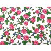 Baumwollstoff/Leinen Folklore, Rosen (Varianta 1 (22303-2) rot, Balení 1 m)