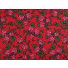 Baumwollstoff/Leinen Folklore, Rosen (Varianta 1 (22303-2) rot, Balení 1 m)
