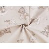 Baumwollstoff/Leinen Bärchen (Varianta 1 (280) weiß, Balení 1 m)
