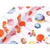 Baumwollstoff/Leinwand Ballons/Tiere (Varianta (112) weiß, Balení 1 m)