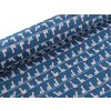 Dekorative Meterware/Leinenimitat/Polycotton, Gänse (Varianta blau, Balení 1 m)