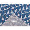Dekorative Meterware/Leinenimitat/Polycotton, Gänse (Varianta blau, Balení 1 m)