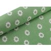Dekorative Meterware/Leinenimitat/Polycotton, Blumen (Varianta grün, Balení 1 m)
