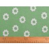 Dekorative Meterware/Leinenimitat/Polycotton, Blumen (Varianta grün, Balení 1 m)