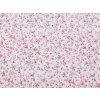 Baumwollstoff/Leinwand kleine Blümchen (Varianta 2 hell-créme hellrosa, Balení 1 m)