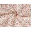 Baumwollstoff/Leinwand kleine Blümchen (Varianta 2 hell-créme hellrosa, Balení 1 m)