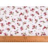 Baumwollstoff/Leinwand kleine Blümchen (Varianta 1 rot, Balení 1 m)