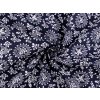 Baumwollstoff/Leinwand Blaudruck Pflanzen (Varianta dunkelblau, Balení 1 m)