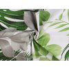 Baumwollstoff/Leinwand Pflanzen/Blätter (Varianta (1812) weiß grün, Balení 1 m)