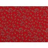 Baumwollstoff/Leinwand mit lockerer Bindung Blümchen (Varianta 1 rot, Balení 1 m)