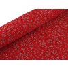 Baumwollstoff/Leinwand mit lockerer Bindung Blümchen (Varianta 1 rot, Balení 1 m)