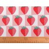 Baumwollstoff/Leinwand Erdbeeren (Varianta pink, Balení 1 m)